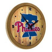 Philadelphia Phillies: "Faux" Barrel Top Clock, FNB-MBPHIL-560-01