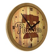 Philadelphia Phillies: Branded "Faux" Barrel Top Clock, FNB-MBPHIL-560-02