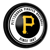 Pittsburgh Pirates: Alternate Logo - Round Slimline Lighted Wall Sign, MBPITT-130-02