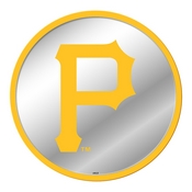 Pittsburgh Pirates: Modern Disc Mirrored Wall Sign, AGS-MBPITT-235-01A