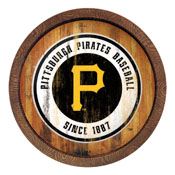 Pittsburgh Pirates: Weathered "Faux" Barrel Top Sign, FNB-MBPITT-240-03