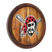 Pittsburgh Pirates: Pirate - Weathered "Faux" Barrel Top Sign, FNB-MBPITT-240-06