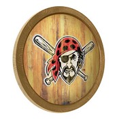 Pittsburgh Pirates: Pirate - Weathered "Faux" Barrel Top Sign, FNB-MBPITT-240-06