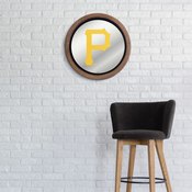 Pittsburgh Pirates: "Faux" Barrel Top Mirrored Wall Sign, AGS-MBPITT-245-01A