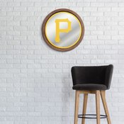 Pittsburgh Pirates: "Faux" Barrel Top Mirrored Wall Sign, AGS-MBPITT-245-01A