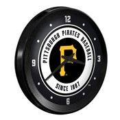 Pittsburgh Pirates: Logo - Ribbed Frame Wall Clock - MBPITT-530-03, MBPITT-530-03