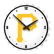 Pittsburgh Pirates: Logo - Bottle Cap Lighted Wall Clock, MBPITT-545-02