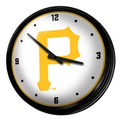 Pittsburgh Pirates: Retro Lighted Wall Clock, MBPITT-550-01