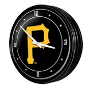 Pittsburgh Pirates: Logo - Retro Lighted Wall Clock, MBPITT-550-02