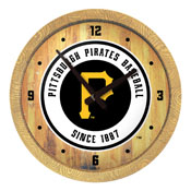 Pittsburgh Pirates: "Faux" Barrel Top Clock, FNB-MBPITT-560-01
