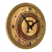 Pittsburgh Pirates: Branded "Faux" Barrel Top Clock, FNB-MBPITT-560-02