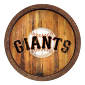 San Francisco Giants: Weathered "Faux" Barrel Top Sign, FNB-MBSANF-240-03