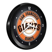 San Francisco Giants: Ribbed Frame Wall Clock, MBSANF-530-01