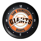 San Francisco Giants: Ribbed Frame Wall Clock, MBSANF-530-01