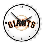 San Francisco Giants: Bottle Cap Lighted Wall Clock, MBSANF-545-01