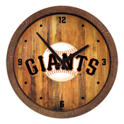 San Francisco Giants: "Faux" Barrel Top Clock, FNB-MBSANF-560-01