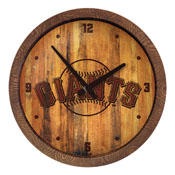 San Francisco Giants: Branded "Faux" Barrel Top Clock, FNB-MBSANF-560-02