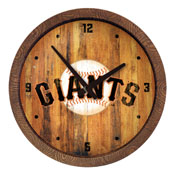 San Francisco Giants: Weathered "Faux" Barrel Top Clock, FNB-MBSANF-560-03