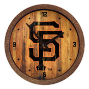San Francisco Giants: Logo - Weathered "Faux" Barrel Top Clock, FNB-MBSANF-560-06