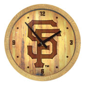 San Francisco Giants: Logo - Branded "Faux" Barrel Top Clock, FNB-MBSANF-560-05
