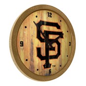 San Francisco Giants: Logo - Weathered "Faux" Barrel Top Clock, FNB-MBSANF-560-06