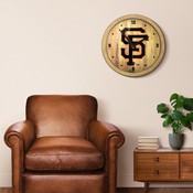 San Francisco Giants: Logo - Weathered "Faux" Barrel Top Clock, FNB-MBSANF-560-06