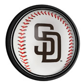 San Diego Padres: Baseball - Round Slimline Lighted Wall Sign, MBSDIE-130-31