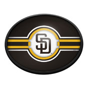 San Diego Padres: Oval Slimline Lighted Wall Sign, FNB-MBSDIE-140-01A
