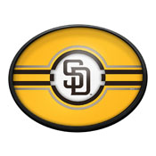 San Diego Padres: Oval Slimline Lighted Wall Sign, FNB-MBSDIE-140-01A