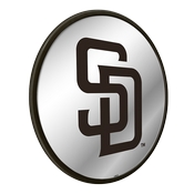 San Diego Padres: Modern Disc Mirrored Wall Sign, AGS-MBSDIE-235-01A