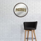 San Diego Padres: Logo - Modern Disc Mirrored Wall Sign, AGS-MBSDIE-235-02A