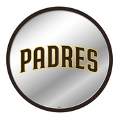 San Diego Padres: Logo - Modern Disc Mirrored Wall Sign, AGS-MBSDIE-235-02A