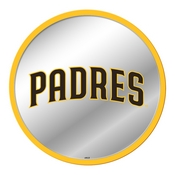 San Diego Padres: Logo - Modern Disc Mirrored Wall Sign, AGS-MBSDIE-235-02A