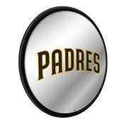 San Diego Padres: Logo - Modern Disc Mirrored Wall Sign, AGS-MBSDIE-235-02A