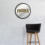 San Diego Padres: Logo - Modern Disc Mirrored Wall Sign, AGS-MBSDIE-235-02A