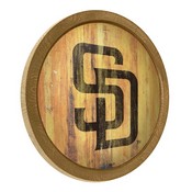 San Diego Padres: Logo - Weathered "Faux" Barrel Top Sign, FNB-MBSDIE-240-06