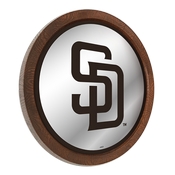 San Diego Padres: "Faux" Barrel Top Mirrored Wall Sign, AGS-MBSDIE-245-01A