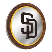 San Diego Padres: "Faux" Barrel Top Mirrored Wall Sign, AGS-MBSDIE-245-01A