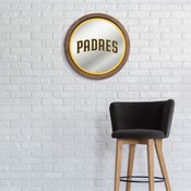 San Diego Padres: Logo - "Faux" Barrel Top Mirrored Wall Sign, AGS-MBSDIE-245-02A