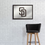 San Diego Padres: Framed Mirrored Wall Sign, AGS-MBSDIE-265-01A