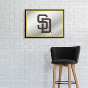 San Diego Padres: Framed Mirrored Wall Sign, AGS-MBSDIE-265-01A