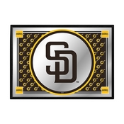 San Diego Padres: Team Spirit - Framed Mirrored Wall Sign, AGS-MBSDIE-265-02A