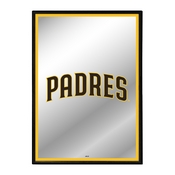San Diego Padres: Vertical Framed Mirrored Wall Sign, AGS-MBSDIE-275-01A
