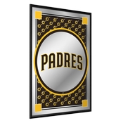 San Diego Padres: Vertical Team Spirit - Framed Mirrored Wall Sign, MBSDIE-275-02