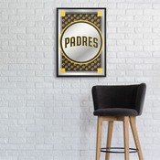 San Diego Padres: Vertical Team Spirit - Framed Mirrored Wall Sign, MBSDIE-275-02