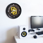 San Diego Padres: Logo - Ribbed Frame Wall Clock, MBSDIE-530-02