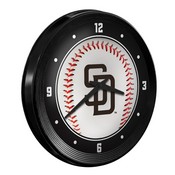 San Diego Padres: Baseball - Ribbed Frame Wall Clock, MBSDIE-530-31