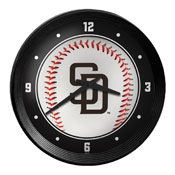 San Diego Padres: Baseball - Ribbed Frame Wall Clock, MBSDIE-530-31
