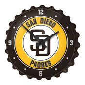 San Diego Padres: Bottle Cap Wall Clock, MBSDIE-540-01