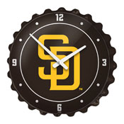 San Diego Padres: Logo - Bottle Cap Wall Clock, MBSDIE-540-02